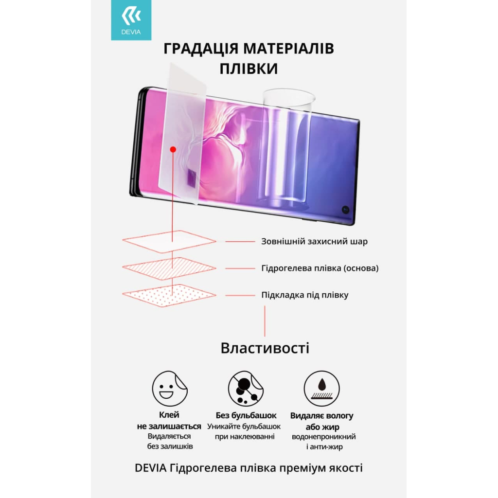 Плівка захисна Devia Hydrogel Xiaomi Redmi Note 13 Pro matte (DV-XM-RN13PM) - фото 2 Плівка захисна Devia Hydrogel Xiaomi Redmi Note 13 Pro matte (DV-XM-RN13PM) - фото 2