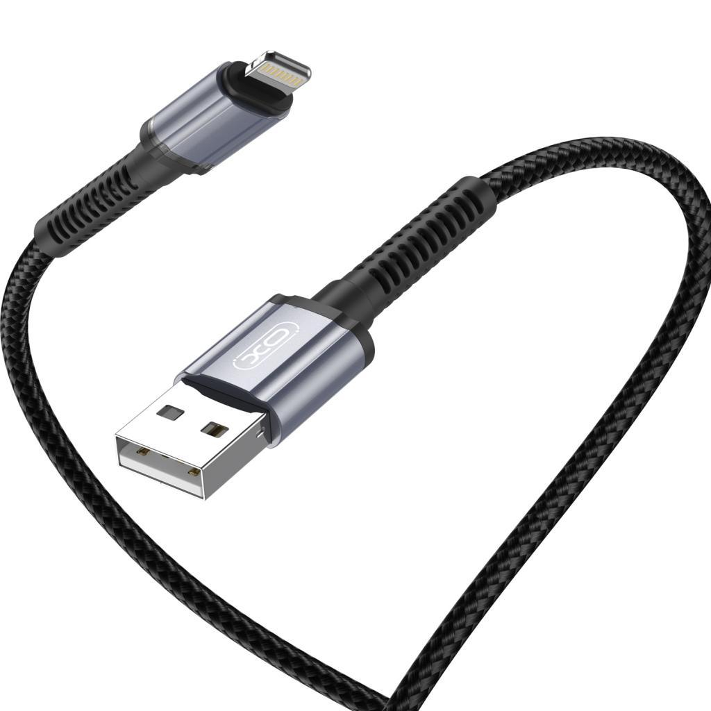Дата кабель USB 2.0 AM to Lightning 1.0m 2.4A black XO (NB215-L-1-BK) - фото 2 Дата кабель USB 2.0 AM to Lightning 1.0m 2.4A black XO (NB215-L-1-BK) - фото 2
