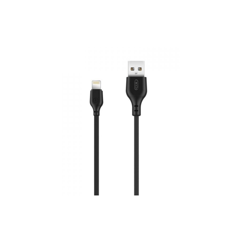 Дата кабель USB 2.0 AM to Lightning 1.0m 2.1A black XO (NB36-L-1-BK) - фото 1