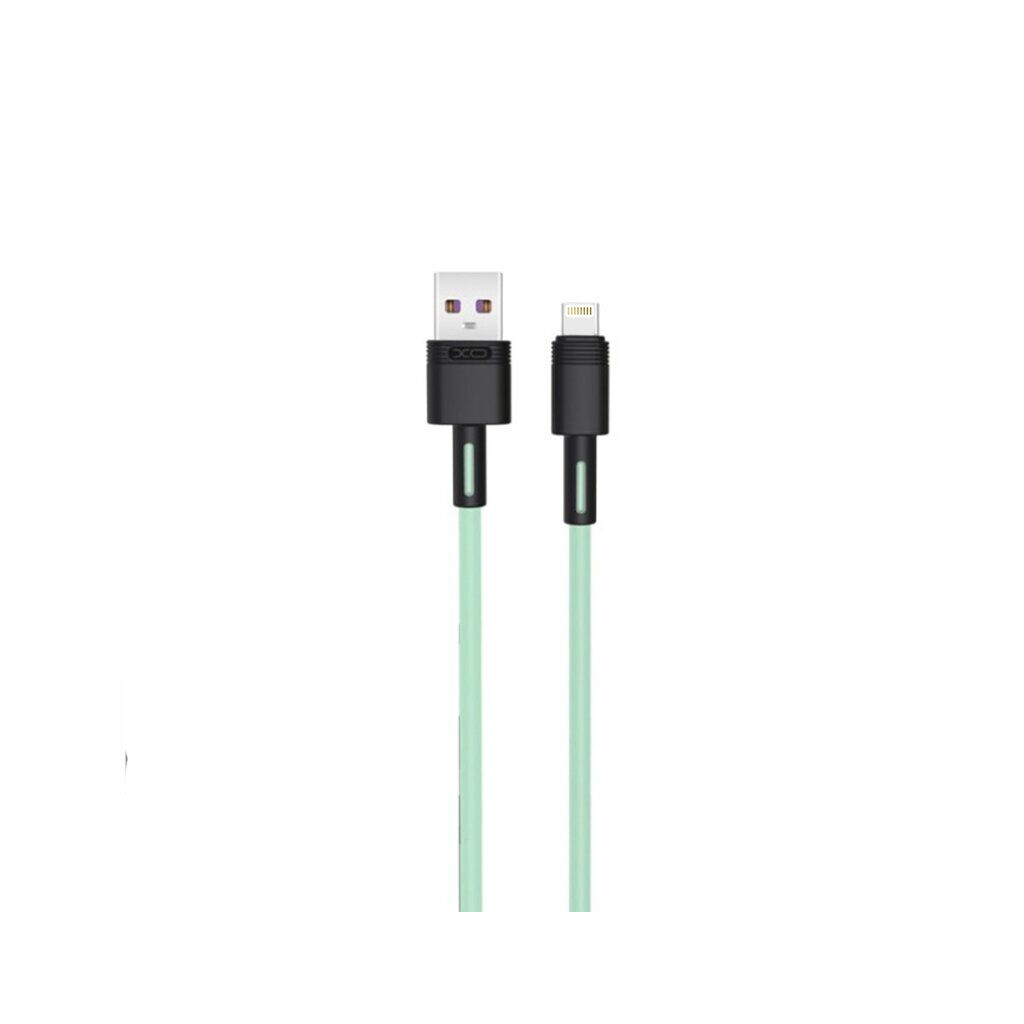 Дата кабель USB 2.0 AM to Lightning 1.0m 5A green XO (NB166-L-1-GR) - фото 1