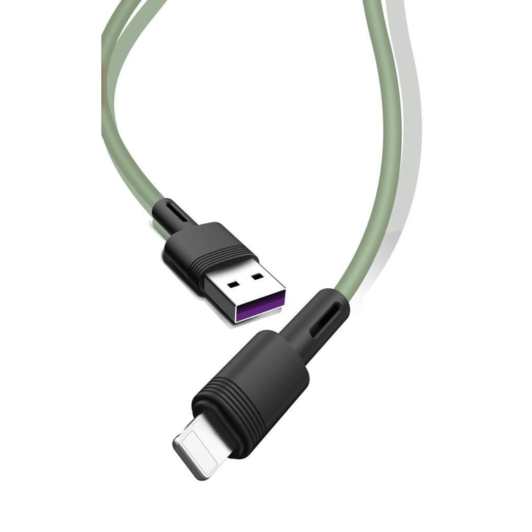 Дата кабель USB 2.0 AM to Lightning 1.0m 5A green XO (NB166-L-1-GR) - фото 2