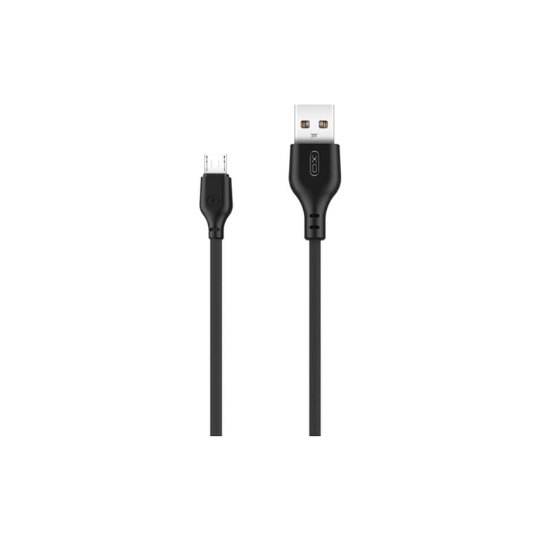 Дата кабель USB 2.0 AM to Micro 5P 2.0m 2.1A black XO (XO-NB103-BK) - фото 1