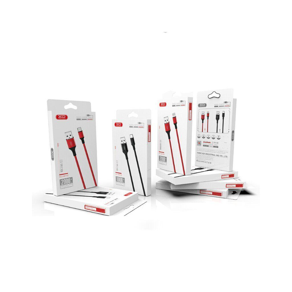 Дата кабель USB 2.0 AM to Micro 5P 2.0m 1.5A braided black XO (NB143-M2-BK) - фото 3 Дата кабель USB 2.0 AM to Micro 5P 2.0m 1.5A braided black XO (NB143-M2-BK) - фото 3