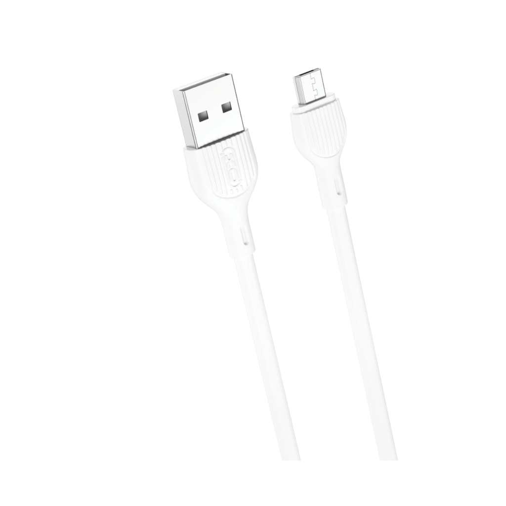 Дата кабель USB 2.0 AM to Micro 5P 1.0m 2.1A white XO (NB200-M-WH) - фото 1