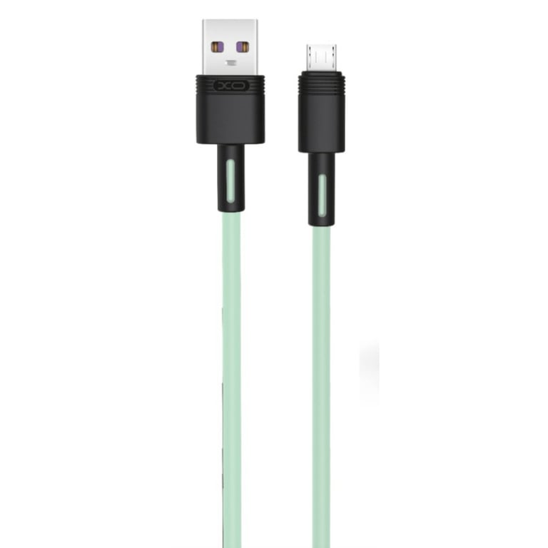 Дата кабель USB 2.0 AM to Micro 5P 1.0m 5A green XO (NB166-M-1-GR) - фото 1