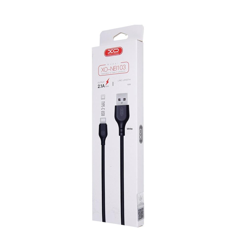 Дата кабель USB 2.0 AM to USB-C 2.0m 2.1A black XO (XO-NB103-TC-2-BK) - фото 2 Дата кабель USB 2.0 AM to USB-C 2.0m 2.1A black XO (XO-NB103-TC-2-BK) - фото 2