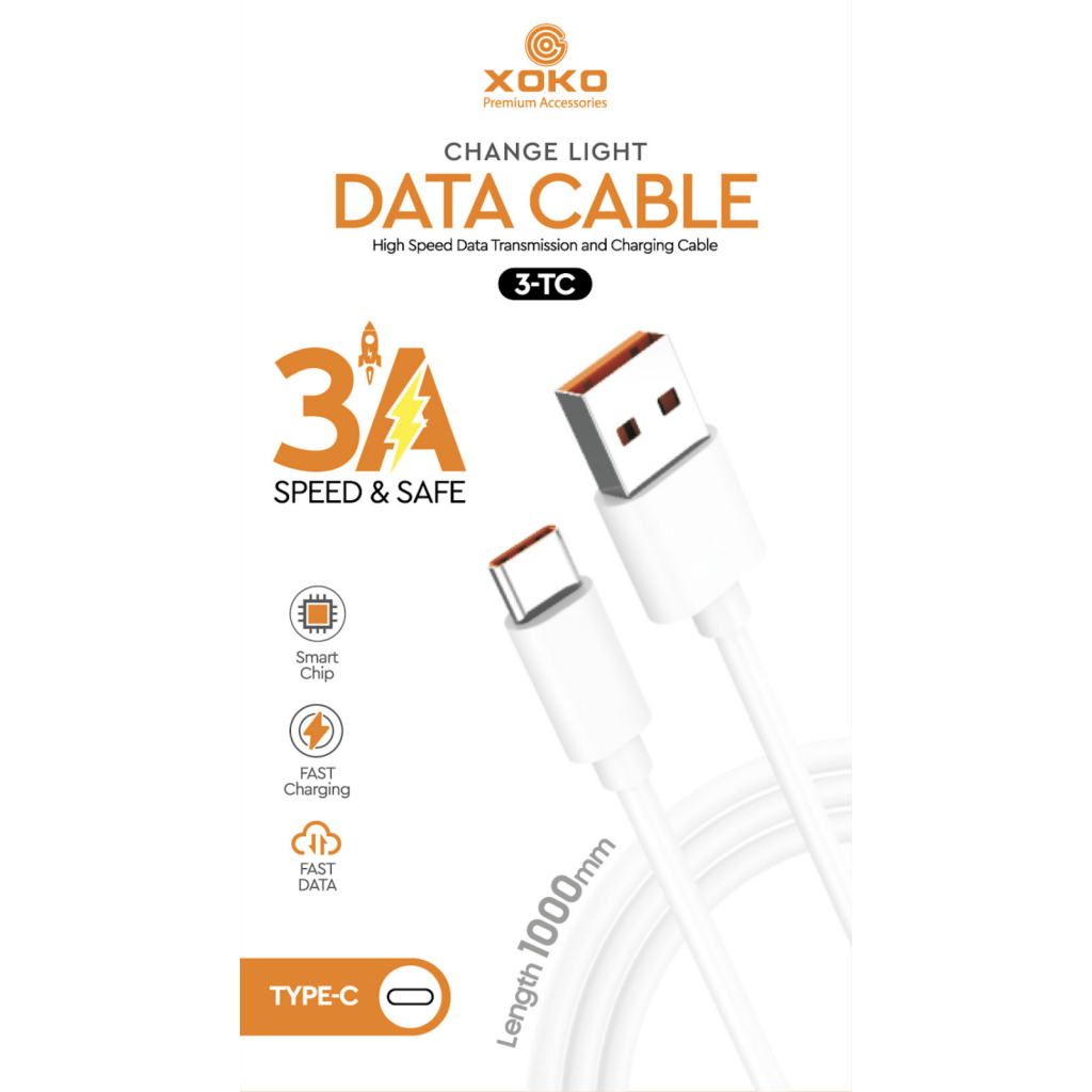 Дата кабель USB 2.0 AM to USB-C 3A XoKo (XK-3-TC) - фото 4 Дата кабель USB 2.0 AM to USB-C 3A XoKo (XK-3-TC) - фото 4