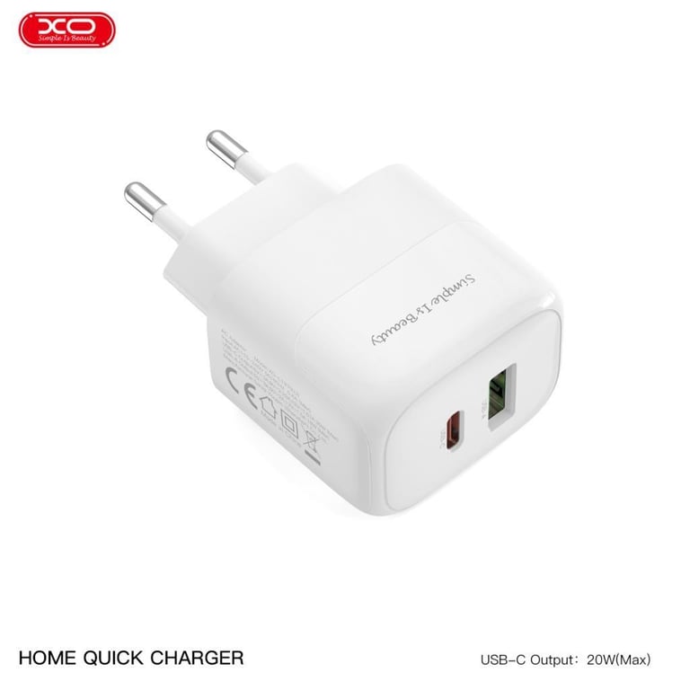 Зарядний пристрій XO 1xUSB QC3.0 + 1xUSB-C PD20W (XO-QC37) - фото 6
