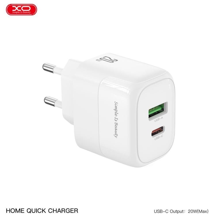 Зарядний пристрій XO 1xUSB QC3.0 + 1xUSB-C PD20W (XO-QC37) - фото 8