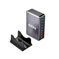 Зарядний пристрій XoKo 2xUSB-С PD100W + 3xUSB-С PD65W + 3xUSB QC18W 440W GaN (QC-400) - фото 3