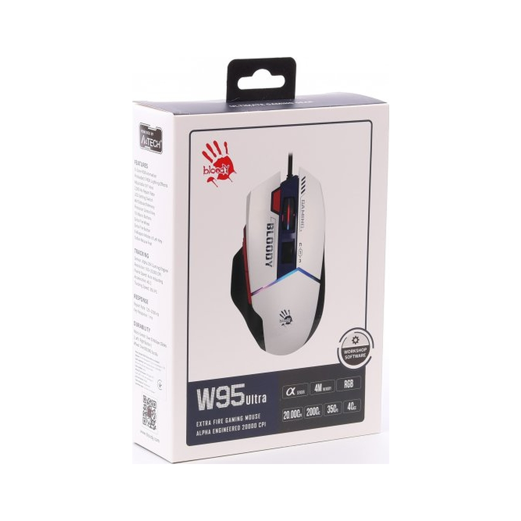 Мишка A4Tech Bloody W95 Ultra USB White/Black (4711421002325) - фото 9 Мишка A4Tech Bloody W95 Ultra USB White/Black (4711421002325) - фото 9