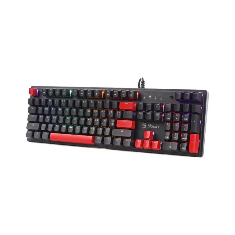 Клавіатура A4Tech Bloody S525N RGB BLMS Red Switch USB Fire Black (4711421002066) - фото 2