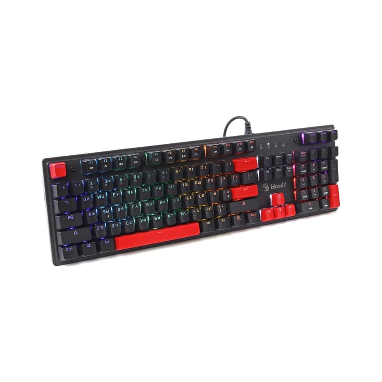 Клавіатура A4Tech Bloody S525N RGB BLMS Red Switch USB Fire Black (4711421002066) - фото 3