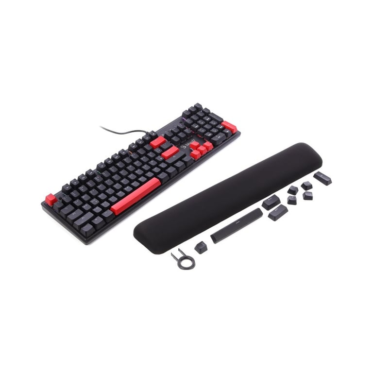 Клавіатура A4Tech Bloody S525N RGB BLMS Red Switch USB Fire Black (4711421002066) - фото 4