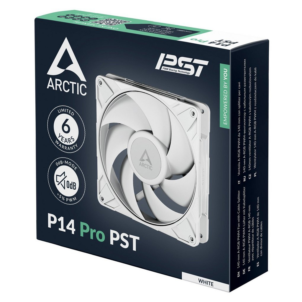 Кулер до корпусу Arctic P14 PRO PST WHT (ACFAN00317A) - фото 6 Кулер до корпусу Arctic P14 PRO PST WHT (ACFAN00317A) - фото 6