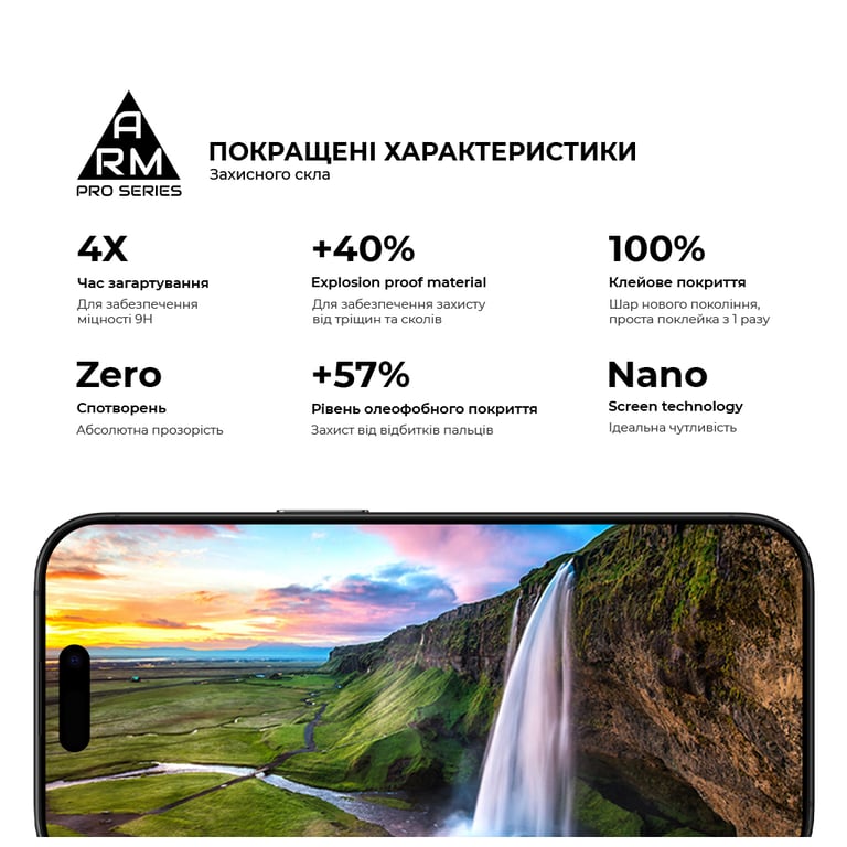 Скло захисне Armorstandart Pro Apple iPhone 17 / 16 Pro (ARM86210) - фото 5