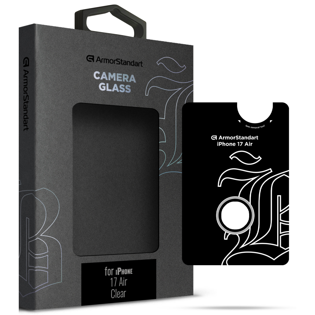 Скло захисне Armorstandart for Camera Supreme BI Apple iPhone 17 Air Transparent (ARM86452) Скло захисне Armorstandart for Camera Supreme BI Apple iPhone 17 Air Transparent (ARM86452)