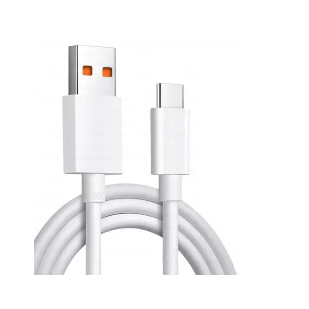 Дата кабель USB 2.0 AM to USB-C 1.0m 6A white Dengos (PLS-TC-6A-WHITE) - фото 1