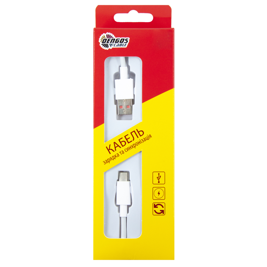 Дата кабель USB 2.0 AM to USB-C 1.0m 6A white Dengos (PLS-TC-6A-WHITE) - фото 2 Дата кабель USB 2.0 AM to USB-C 1.0m 6A white Dengos (PLS-TC-6A-WHITE) - фото 2