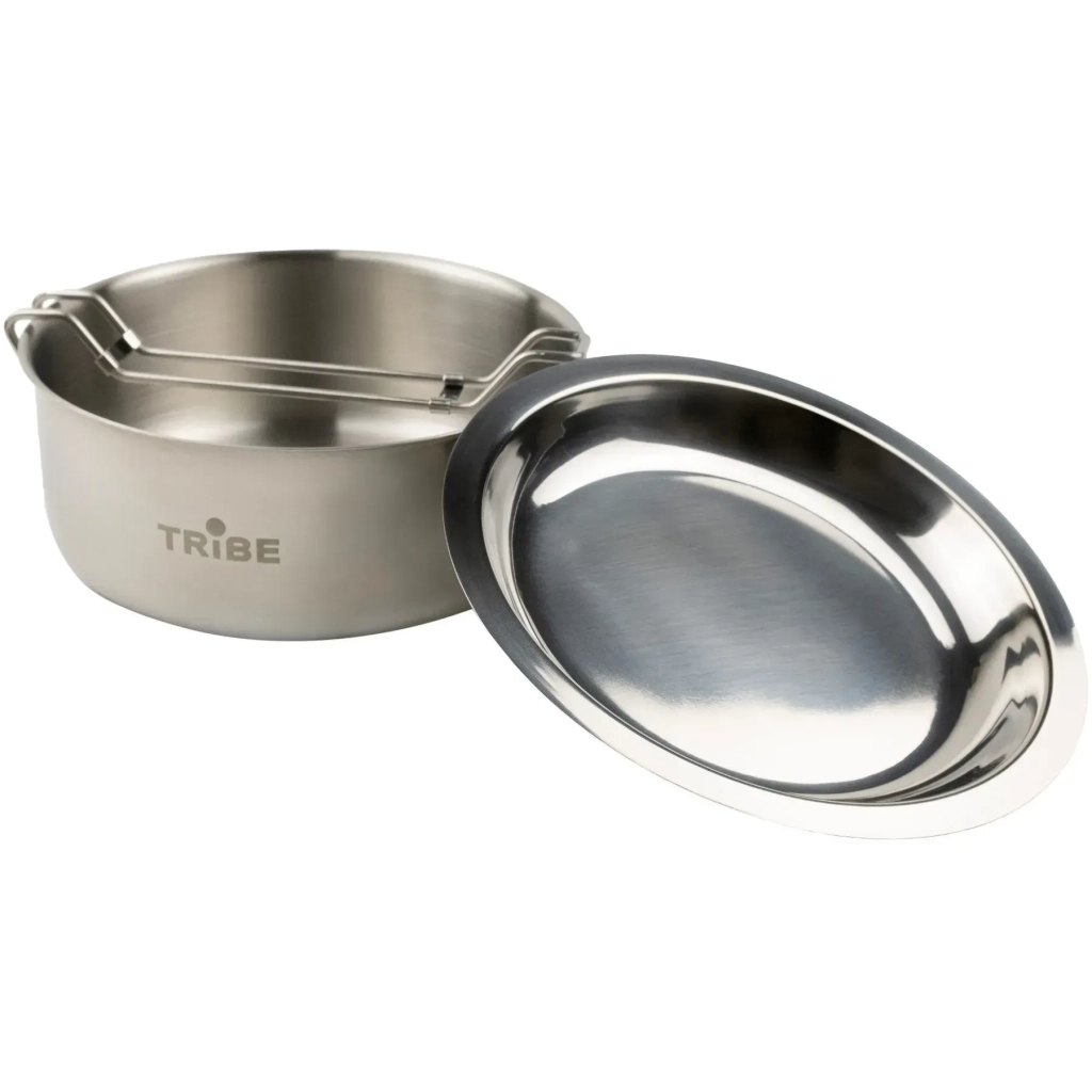 Набір туристичного посуду Tribe Tourist Set 1,2 л сталевий (T-FG-0008-metal) - фото 3 Набір туристичного посуду Tribe Tourist Set 1,2 л сталевий (T-FG-0008-metal) - фото 3