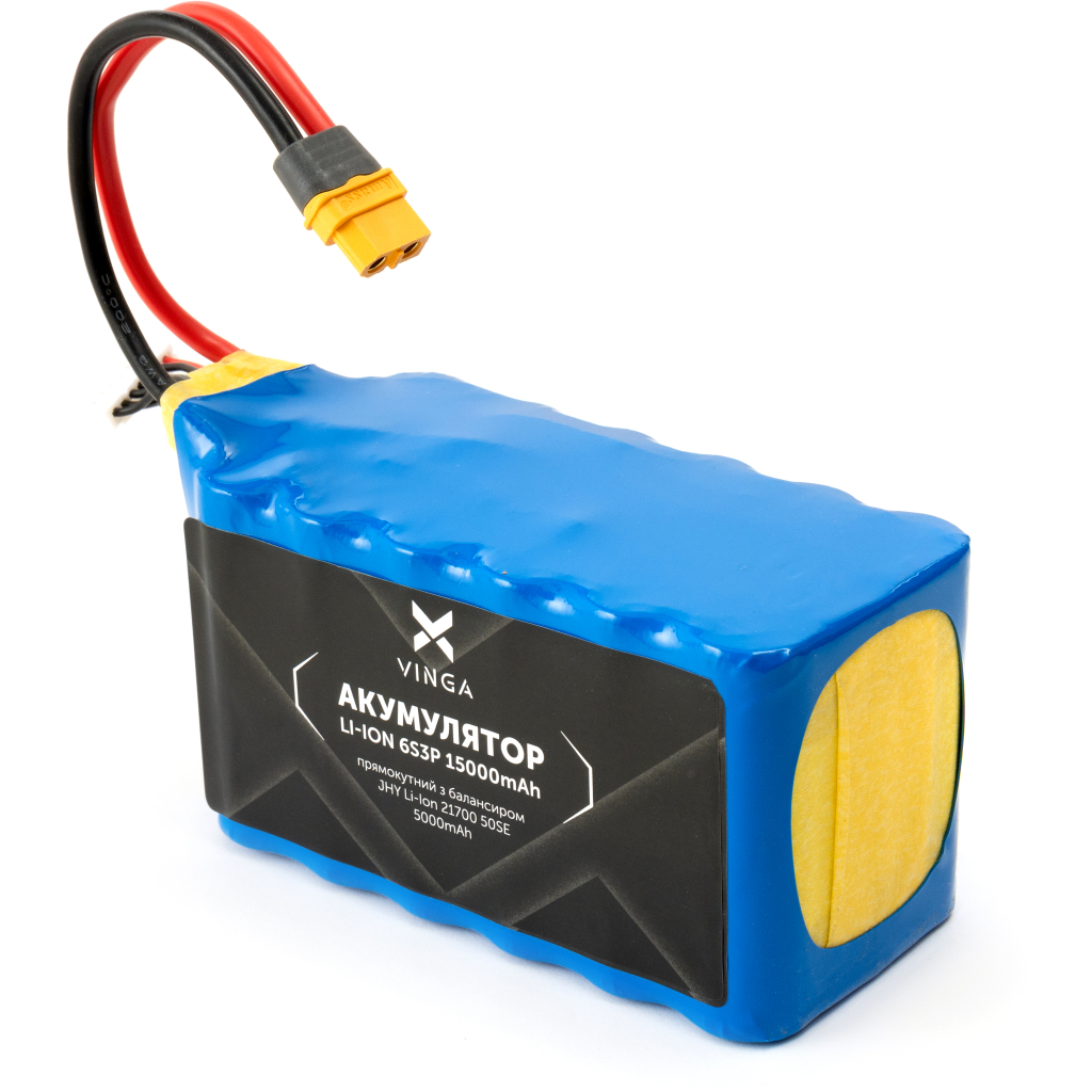 Акумуляторний блок Vinga Li-ion 6S3P 15000mAh з балансиром (JHY Li-Ion 21700 5000mAh) (V6S3P-5000) - фото 3 Акумуляторний блок Vinga Li-ion 6S3P 15000mAh з балансиром (JHY Li-Ion 21700 5000mAh) (V6S3P-5000) - фото 3