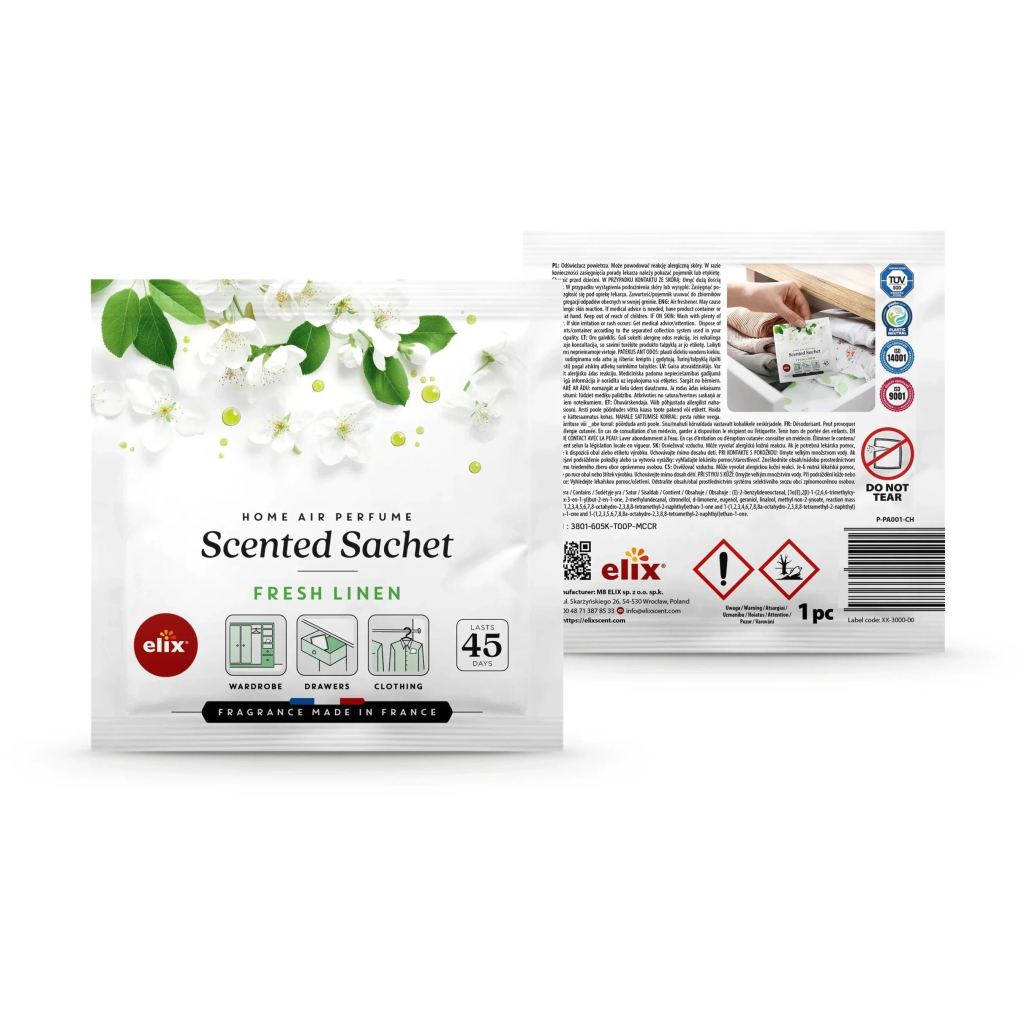 Ароматичне саше Elix Fresh Linen (5907100190073) - фото 2 Ароматичне саше Elix Fresh Linen (5907100190073) - фото 2