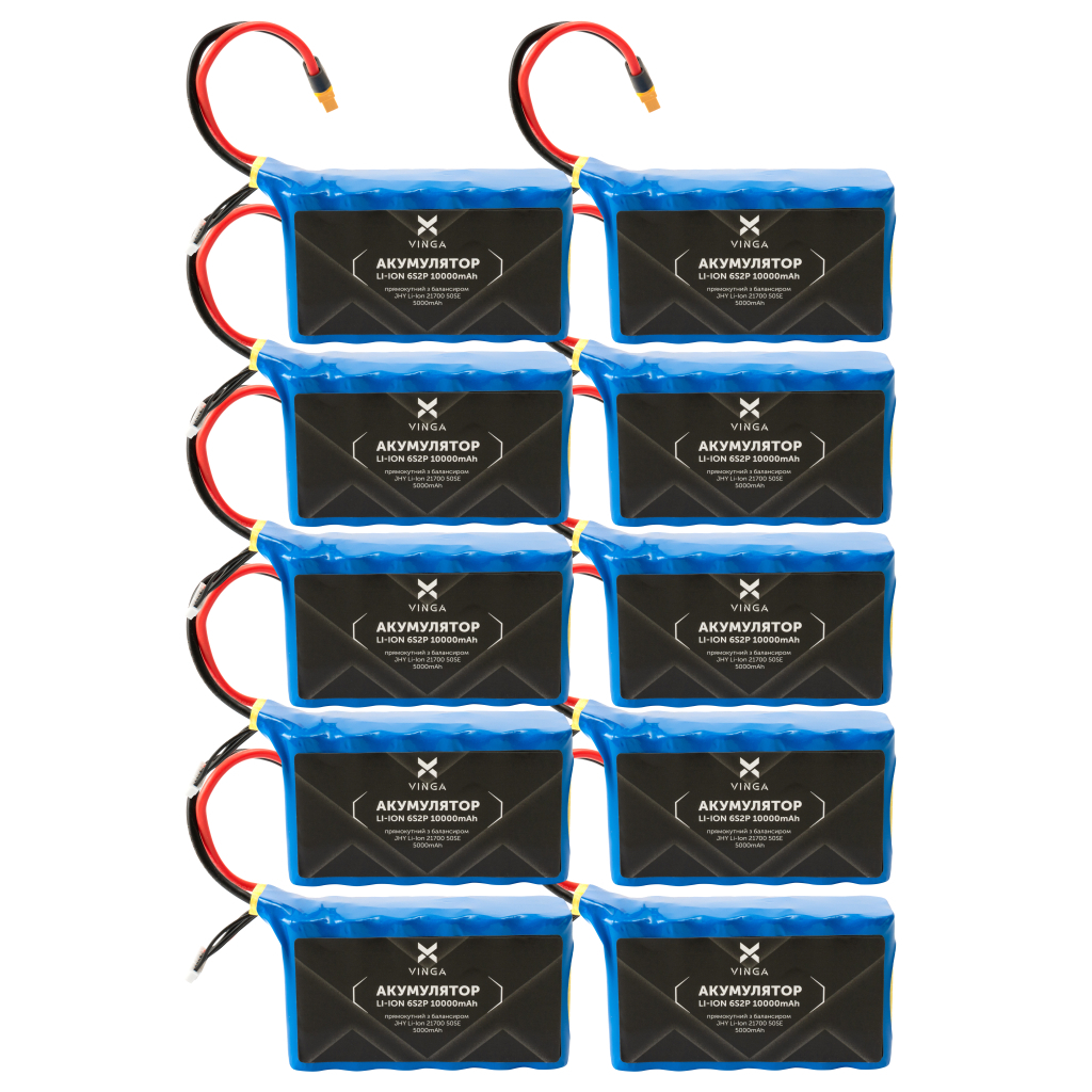 Акумуляторний блок Vinga Li-Ion 6S2P 10000mAh коробка 10 шт (JHY Li-Ion 21700 5000mAh) (V6S2P-10PCS-10000MAH) - фото 2 Акумуляторний блок Vinga Li-Ion 6S2P 10000mAh коробка 10 шт (JHY Li-Ion 21700 5000mAh) (V6S2P-10PCS-10000MAH) - фото 2