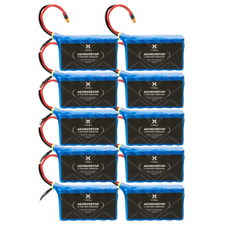 Акумуляторний блок Vinga Li-Ion 6S2P 10000mAh коробка 10 шт (JHY Li-Ion 21700 5000mAh) (V6S2P-10PCS-10000MAH) - фото 2