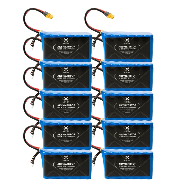 Акумуляторний блок Vinga Li-Ion 6S3P 15000mAh коробка 10 шт (JHY Li-Ion 21700 5000mAh) (V6S3P-10PCS-15000MAH) - фото 2