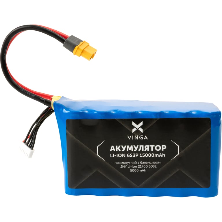 Акумуляторний блок Vinga Li-Ion 6S3P 15000mAh коробка 10 шт (JHY Li-Ion 21700 5000mAh) (V6S3P-10PCS-15000MAH) - фото 3