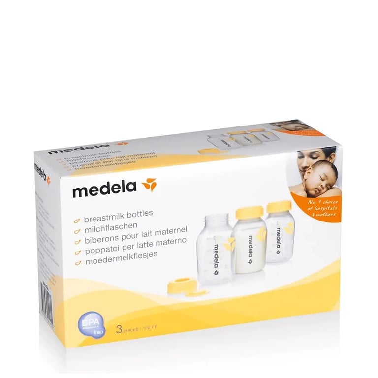 Набір для годування новонароджених Medela пляшечок для збору і зберігання грудного молока 3 шт х 150 мл (800.0796) - фото 3