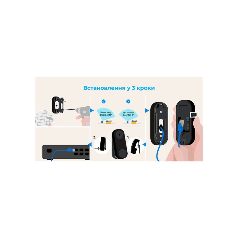 Дверний дзвінок Reolink Video Doorbell WiFi (D340W) - фото 11