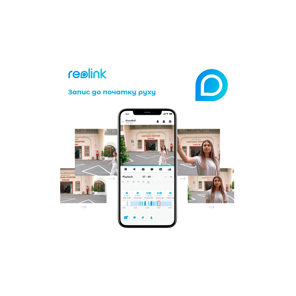 Дверний дзвінок Reolink Video Doorbell WiFi (D340W) - фото 4 Дверний дзвінок Reolink Video Doorbell WiFi (D340W) - фото 4