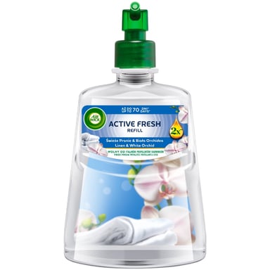 Освіжувач повітря Air Wick Active Fresh Ранкова свіжість та квіти орхідеї Змінний флакон 228 мл (5908252018314) - фото 1