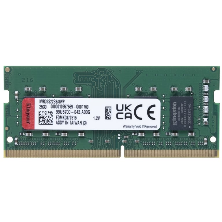 Модуль пам'яті для ноутбука SoDIMM DDR4 8GB 3200 MHz Kingston (KVR32S22S8/8WP) - фото 1