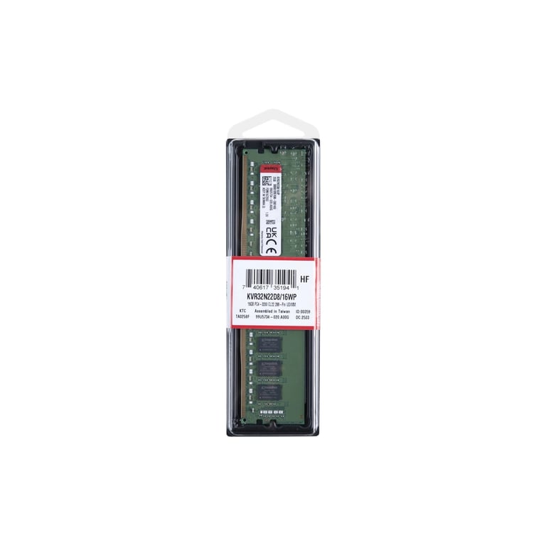 Модуль пам'яті для комп'ютера DDR4 16GB 3200 MHz Kingston (KVR32N22D8/16WP) - фото 2