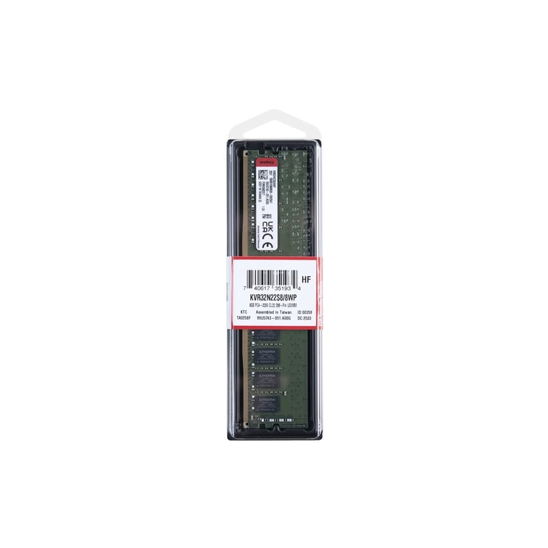 Модуль пам'яті для комп'ютера DDR4 8GB 3200 MHz Kingston (KVR32N22S8/8WP) - фото 2