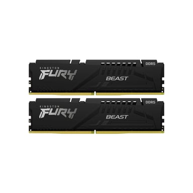 Модуль пам'яті для комп'ютера DDR5 128GB (2x64GB) 5600 MHz Beast Black Kingston Fury (ex.HyperX) (KF556C40BBK2-128) - фото 1