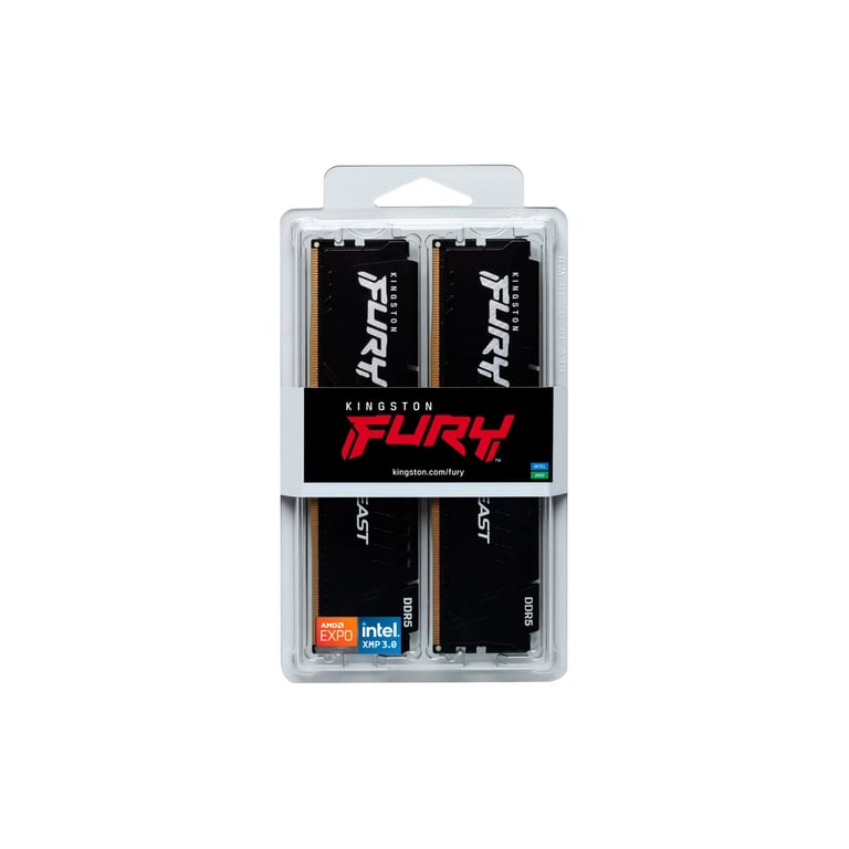 Модуль пам'яті для комп'ютера DDR5 128GB (2x64GB) 5600 MHz Beast Black Kingston Fury (ex.HyperX) (KF556C40BBK2-128) - фото 5