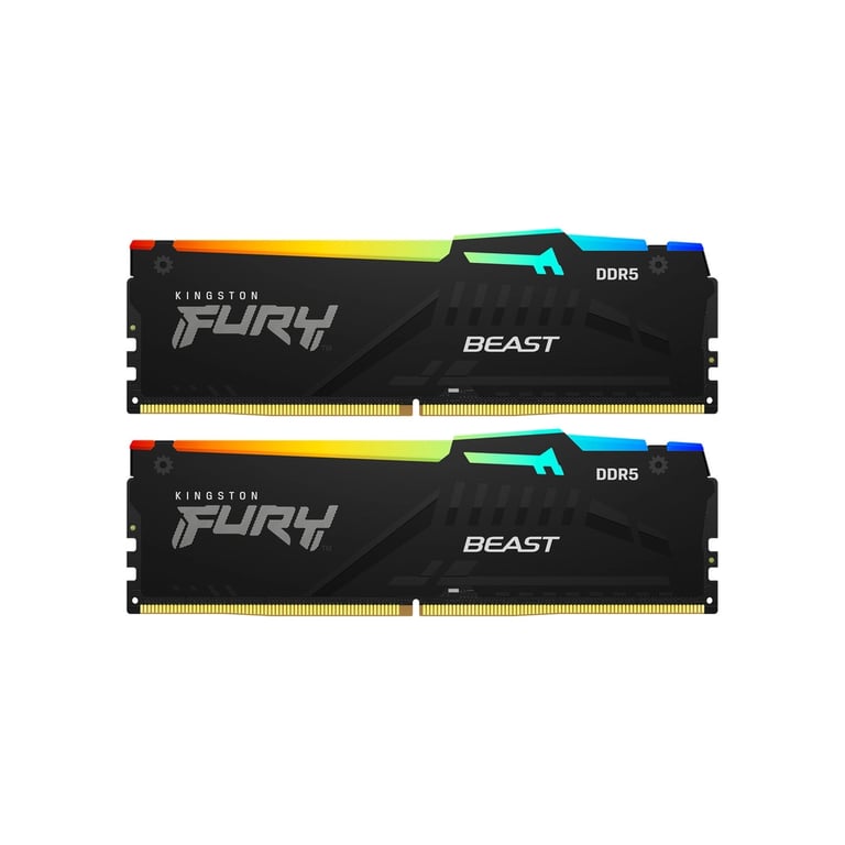 Модуль пам'яті для комп'ютера DDR5 128GB (2x64GB) 5600 MHz Beast RGB Kingston Fury (ex.HyperX) (KF556C40BBAK2-128) - фото 1