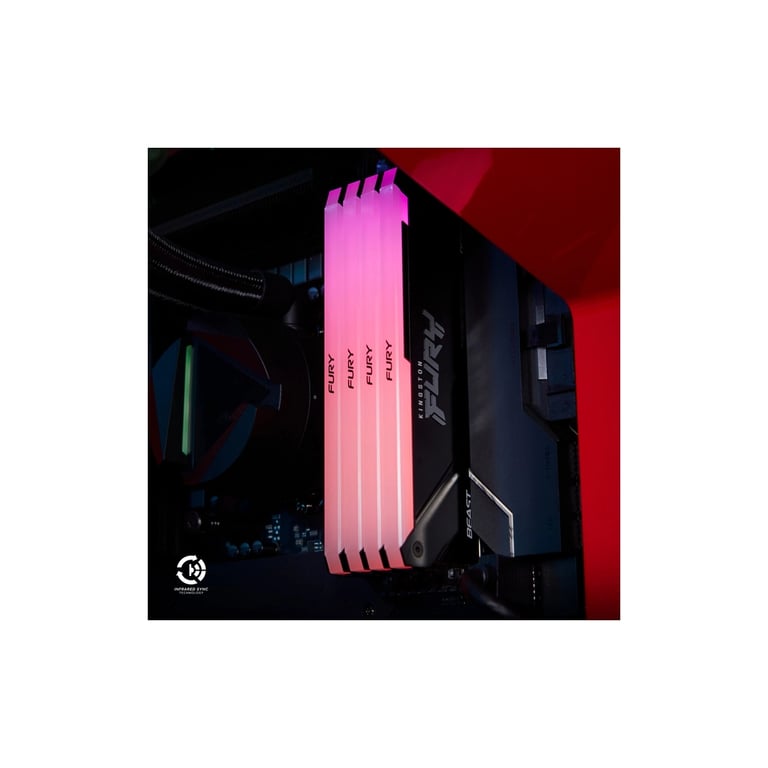 Модуль пам'яті для комп'ютера DDR4 16GB (2x8GB) 3200 MHz Beast Black Kingston Fury (ex.HyperX) (KF432C16BB2AK2/16WP) - фото 8