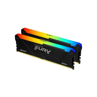 Модуль пам%27яті для комп%27ютера DDR4 32GB (2x16GB) 3200 MHz Beast RGB Black Kingston Fury (ex.HyperX) (KF432C16BB12AK2/32WP)