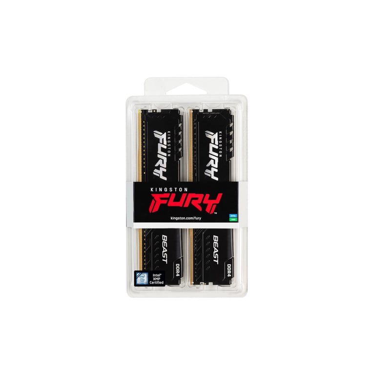 Модуль пам'яті для комп'ютера DDR4 32GB (2x16GB) 3200 MHz Beast Black Kingston Fury (ex.HyperX) (KF432C16BB1K2/32WP) - фото 7
