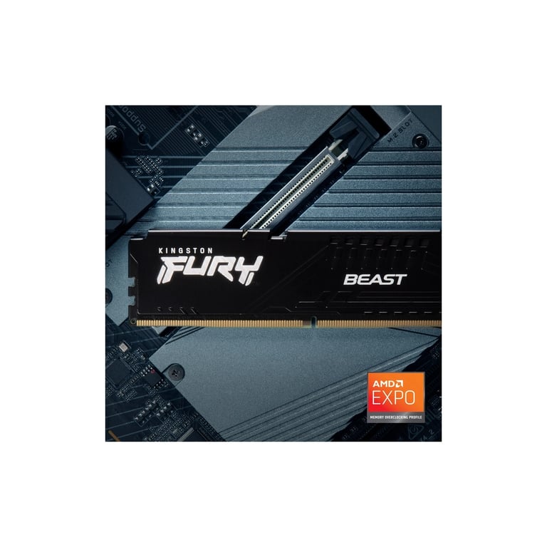 Модуль пам’яті для комп’ютера DDR5 64GB (2x32GB) 5200 MHz Beast Black Kingston Fury (ex.HyperX) (KF552C40BB2K2-64)