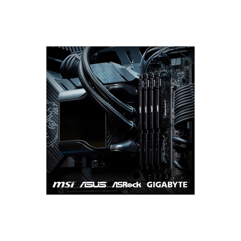 Модуль пам’яті для комп’ютера DDR5 64GB 5600 MHz Beast Black Kingston Fury (ex.HyperX) (KF556C40BB-64)