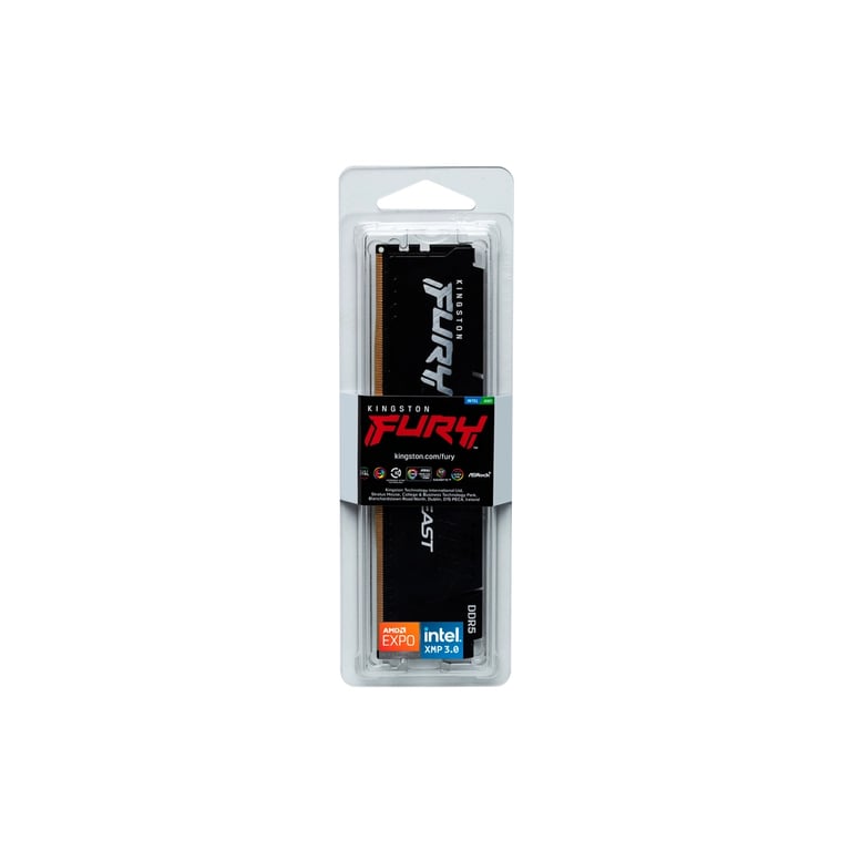 Модуль пам’яті для комп’ютера DDR5 64GB 5600 MHz Beast Black Kingston Fury (ex.HyperX) (KF556C40BB-64)