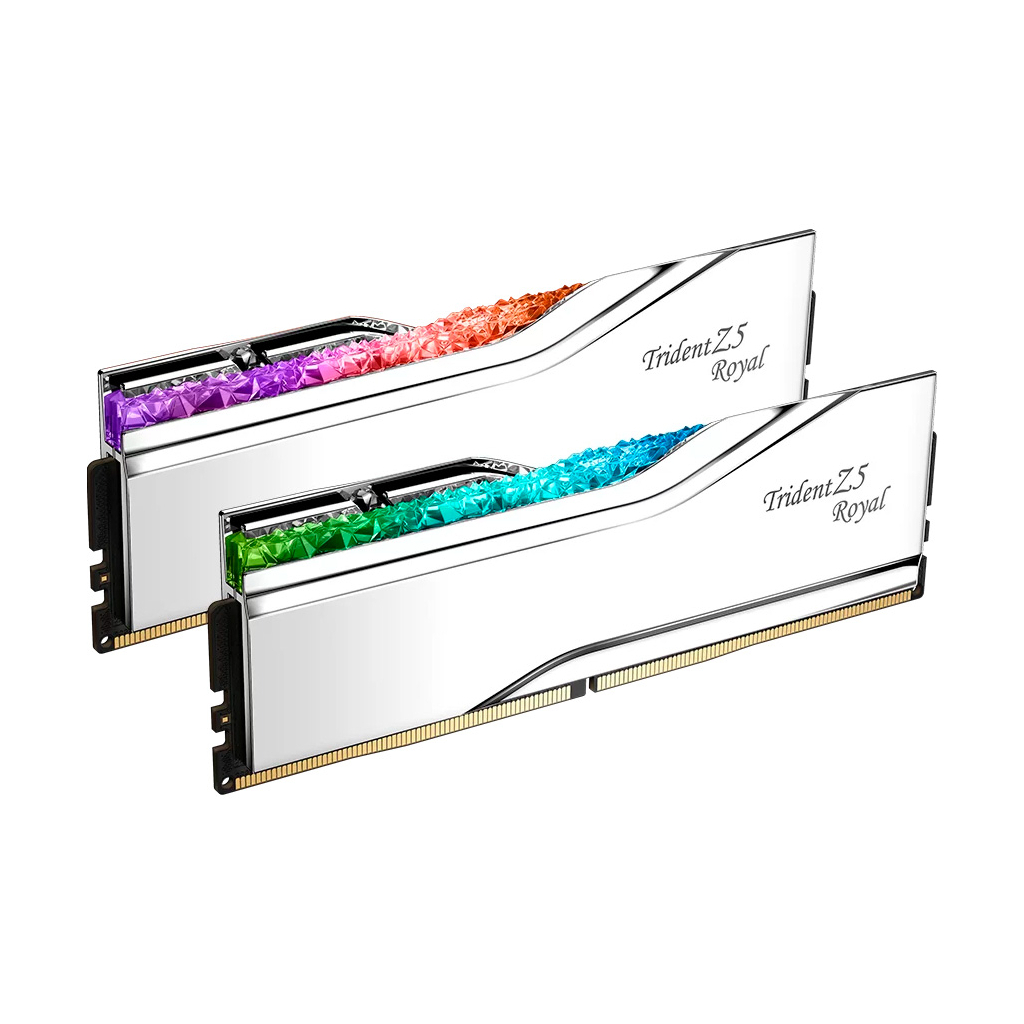 Модуль пам'яті для комп'ютера DDR5 32GB (2x16GB) 6400 MHz Trident Z5 Royal Silver G.Skill (F5-6400J3239G16GX2-TR5S) - фото 3 Модуль пам'яті для комп'ютера DDR5 32GB (2x16GB) 6400 MHz Trident Z5 Royal Silver G.Skill (F5-6400J3239G16GX2-TR5S) - фото 3