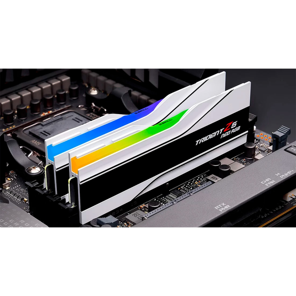 Модуль пам'яті для комп'ютера DDR5 32GB (2x16GB) 6000 MHz Trident Z5 Neo RGB Matte White G.Skill (F5-6000J2836G16GX2-TZ5NRW) - фото 5 Модуль пам'яті для комп'ютера DDR5 32GB (2x16GB) 6000 MHz Trident Z5 Neo RGB Matte White G.Skill (F5-6000J2836G16GX2-TZ5NRW) - фото 5