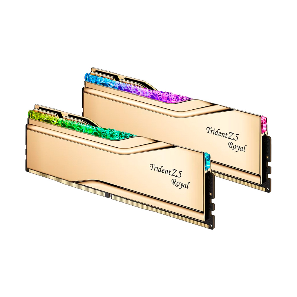 Модуль пам'яті для комп'ютера DDR5 32GB (2x16GB) 6000 MHz Trident Z5 Royal Gold G.Skill (F5-6000J2836G16GX2-TR5G) - фото 3 Модуль пам'яті для комп'ютера DDR5 32GB (2x16GB) 6000 MHz Trident Z5 Royal Gold G.Skill (F5-6000J2836G16GX2-TR5G) - фото 3