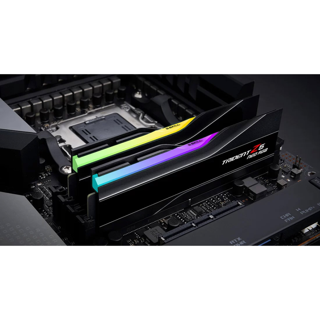 Модуль пам'яті для комп'ютера DDR5 32GB (2x16GB) 6400 MHz Trident Z5 Neo RGB Black G.Skill (F5-6400J3239G16GX2-TZ5NR) - фото 6 Модуль пам'яті для комп'ютера DDR5 32GB (2x16GB) 6400 MHz Trident Z5 Neo RGB Black G.Skill (F5-6400J3239G16GX2-TZ5NR) - фото 6